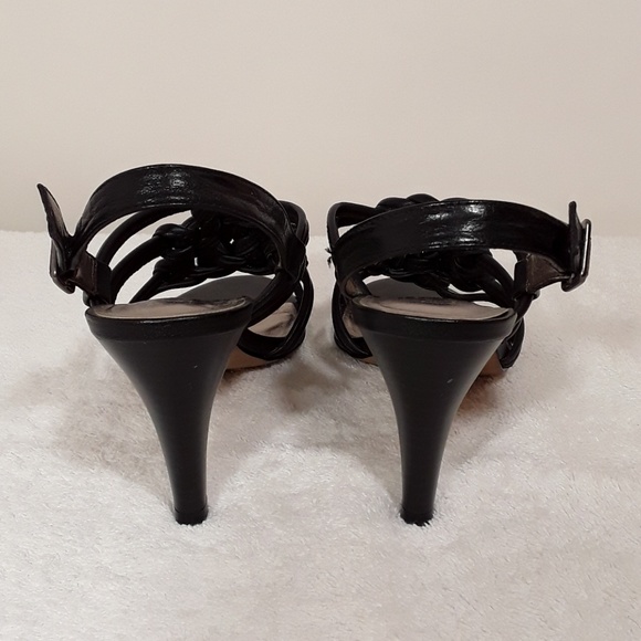 LOFT black heels sandal shoes with slingback strap - Picture 5 of 8